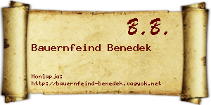 Bauernfeind Benedek névjegykártya